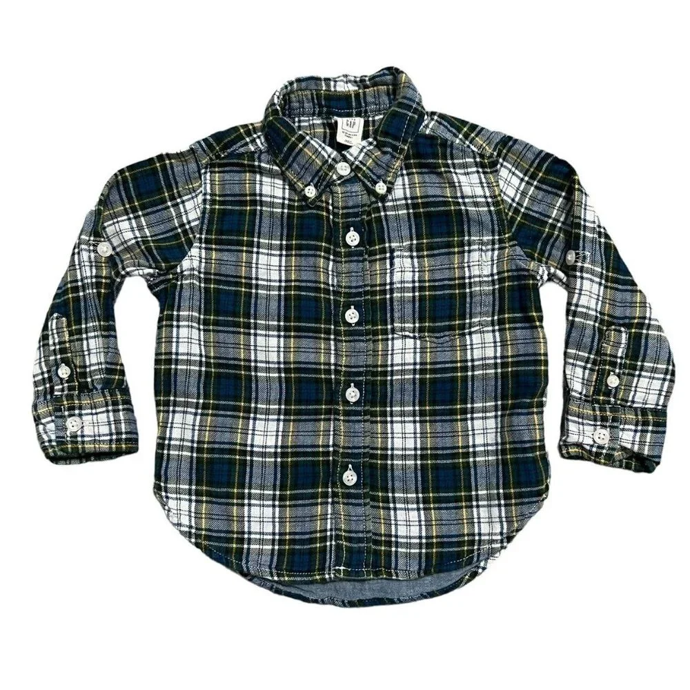 Baby Gap 18-24m Plaid Flannel Button Down Shirt